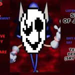 Rewrite annoucement temp | SPEAR OF JUSTICE; TEMPLATE DEFACE LOL
(SRY REWRITE) | image tagged in deface temp | made w/ Imgflip meme maker