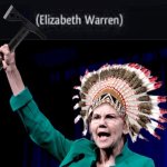 Fauxcahontas with Tomahawk