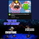 NAAAAAAAAAAAAAAAAAW | DUOLINGO BECOMING AN ANIME MINISERIES; EVERYONE | image tagged in sonic and xain,duolingo | made w/ Imgflip meme maker