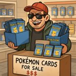A new Pokémon card vendor scalping by buying all of the Pokémon
