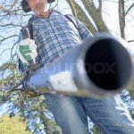 Leaf blower man