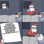 sorry ,santa i just a idiot fan | DEAR SANTA! SINCE IT'S ALMOST 2026, I CAN GET YOU A NINTENDO SWITCH 2, MARIO KART WORLD, LABUBU, A PACK OF TIGRESS MEMES, A NETFLIX SUBSCRIPTION, A TIGRESS MOVIE, A 67-INCH SCREEN FOR THE TV, AND NEW MARIO AND SONIC MOVIES. I HOPE YOU'LL BE MY SERVANT. YOU'RE RICH ANYWAY. | image tagged in letter to murderous santa | made w/ Imgflip meme maker