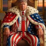 “No kings” trump meme