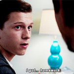 spiderman i got homework