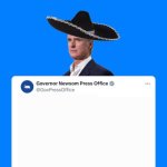 Gavin Newsom Sombrero template