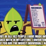 The worst individual template