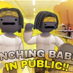 Amari Russo punching babies in public meme