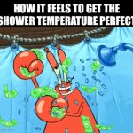 Yup | HOW IT FEELS TO GET THE SHOWER TEMPERATURE PERFECT | image tagged in gifs,yup | made w/ Imgflip video-to-gif maker