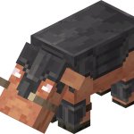 Hoglin Wearing Netherite Armor