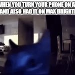 The Sun Is Bright And Early | WHEN YOU TURN YOUR PHONE ON AT 2AM AND ALSO HAD IT ON MAX BRIGHTNESS | image tagged in gifs,memes,relatable,too bright,phone,spooktober | made w/ Imgflip video-to-gif maker