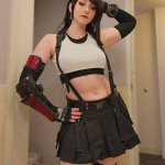 Jess Blaze Cosplay modelling as Tifa Lockhart