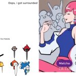 Handsome jack sara got surrounded by scratch friends