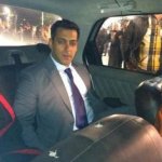 Salman khan sitting in car