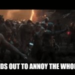 Idiots Assemble | THE 6 7 KIDS OUT TO ANNOY THE WHOLE WORLD | image tagged in gifs,avengers | made w/ Imgflip video-to-gif maker