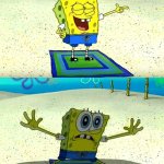 Spongebob wait two panel