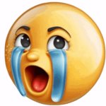 Realistic sob crying emoji meme
