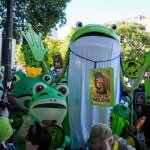 Frog protesting