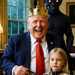 Donald Trump Satan Girl Leash evil pedophile King