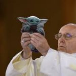 Pope Holding Baby Yoda