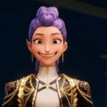 Smiling Rumi Golden KPDH | image tagged in smiling rumi golden,memes,funny,template,kpop demon hunters | made w/ Imgflip meme maker