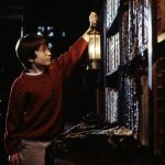 Harry Potter in the library