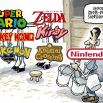 Nintendo in a nutshell | image tagged in milking the cow,nintendo,super mario,kirby,the legend of zelda,pokemon | made w/ Imgflip meme maker