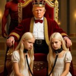 King Donald Trump golden girl slaves demon Satan