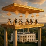 golden ballroom dancing platform above the White House