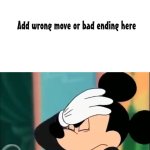 Mickey facepalms at what