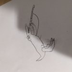 Goofy dinosaur playing flute image