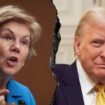 Elizabeth Warren and Donald Trump