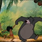 Mowgli and Baloo dancing meme