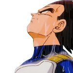 Vegeta in the rain no background