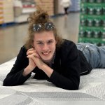 Liam Keel on display mattress, October 20th, 2025. meme