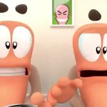 Scared Worms GIF Template