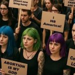 Wokesters with signs