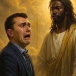 Dead Charlie meets Jesus on his way down