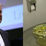 trump gold toilet