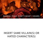 The Hyenas are about to eat who? template