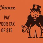 Monopoly chance card poor tax