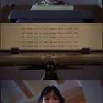 All work and no play makes Jack a dull boy template