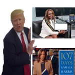 Trump reviews books from Kamala and KJP meme
