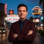 person on the las vegas  strip