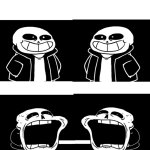 Sans screaming different reactions template
