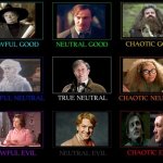 Harry Potter hogwarts professor alignment chart | image tagged in alignment chart | made w/ Imgflip meme maker