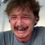Pedro pascal crying