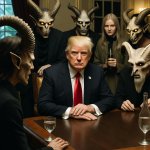 Donald Trump Demon Devil horns evil