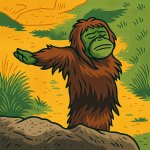 Suiperb Monkey holding hand out