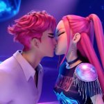 Mira kissing abby #2