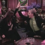Robin and Barney High Five